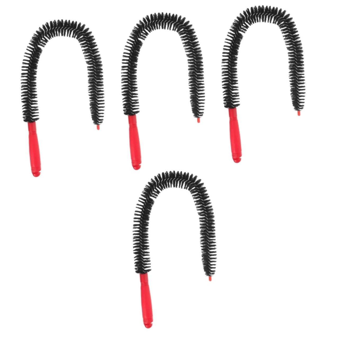 Cabilock 4 Stück Reinigungsbürste Flasche Reiniger Abfluss Bad Bürste Mit Längerem Griff Flexible Bürste Black Nylon