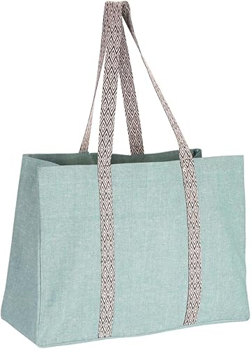 Folkulture Bolso tote para mujer, lona, Verde salvia, Bolso tote