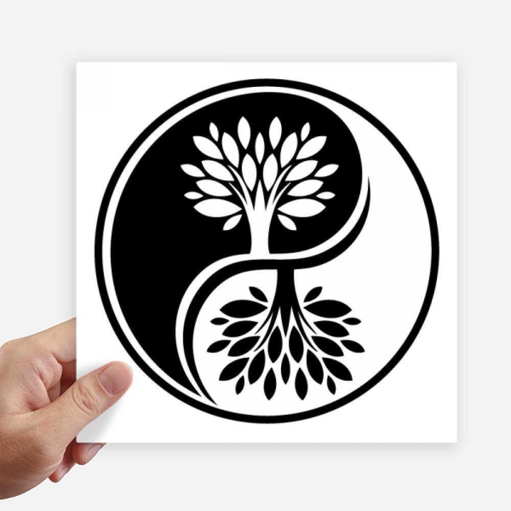 Decal bouddhisme Yin-Yang autocollant mural et sticker ordinateur 4x