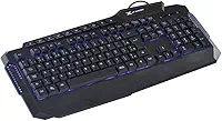 TECLADO USB GAMER VX GAMING HERCULES COM MULTIMÍDIA LED 3 CORES CABO USB 1.8 METROS ABNT2 PRETO - GT200 - VINIK