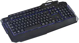TECLADO USB GAMER VX GAMING HERCULES COM MULTIMÍDIA LED 3 CORES CABO USB 1.8 METROS ABNT2 PRETO - GT200 - VINIK