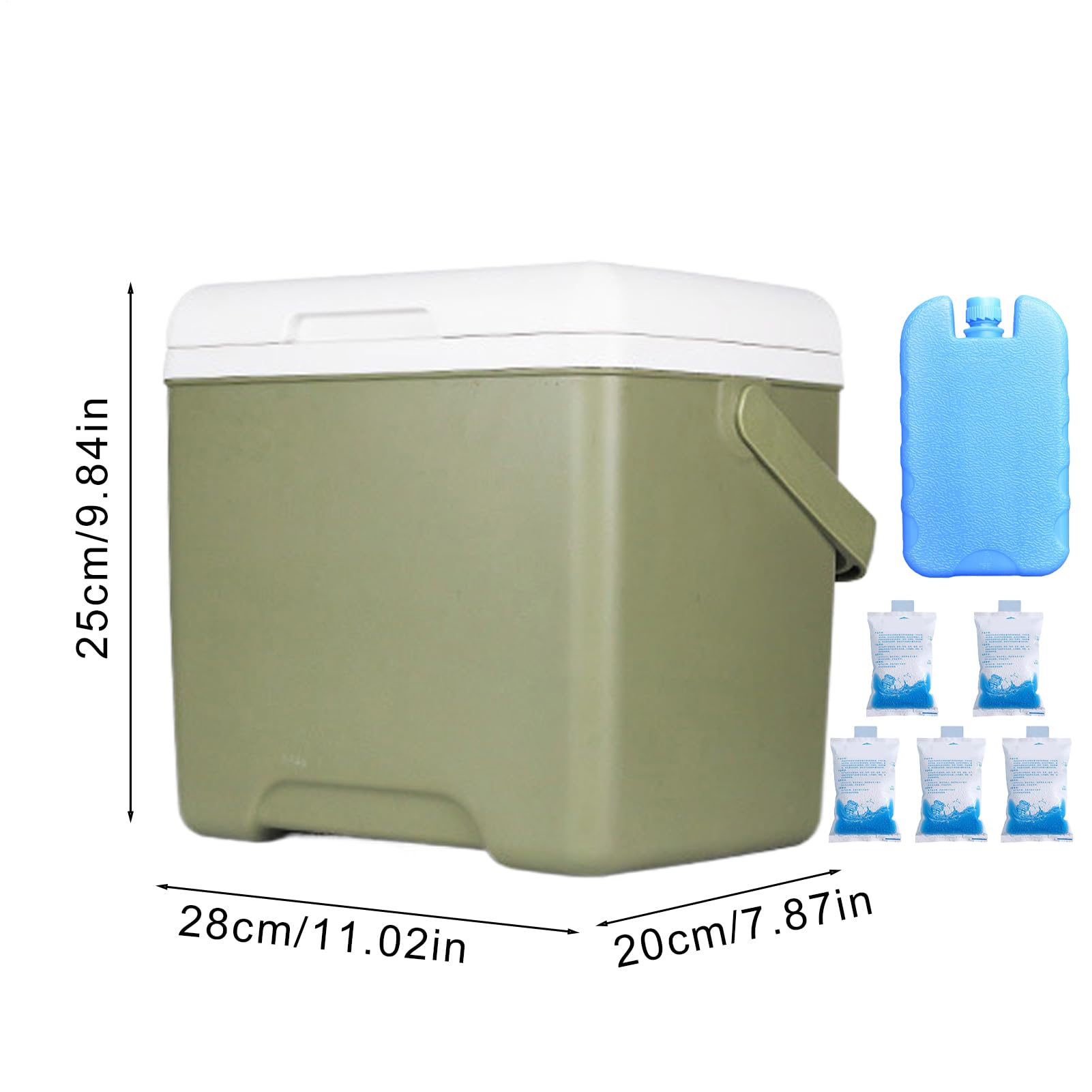 Termoizolacyjna Lodówka 13,8 L Duża Pojemność, Szczelna, Z Uchwytem | Twarda skrzynka chłodnicza Outdoor: piknik, wędkarstwo, wędrówki, plażę, podróże, tailgating, wycieczki