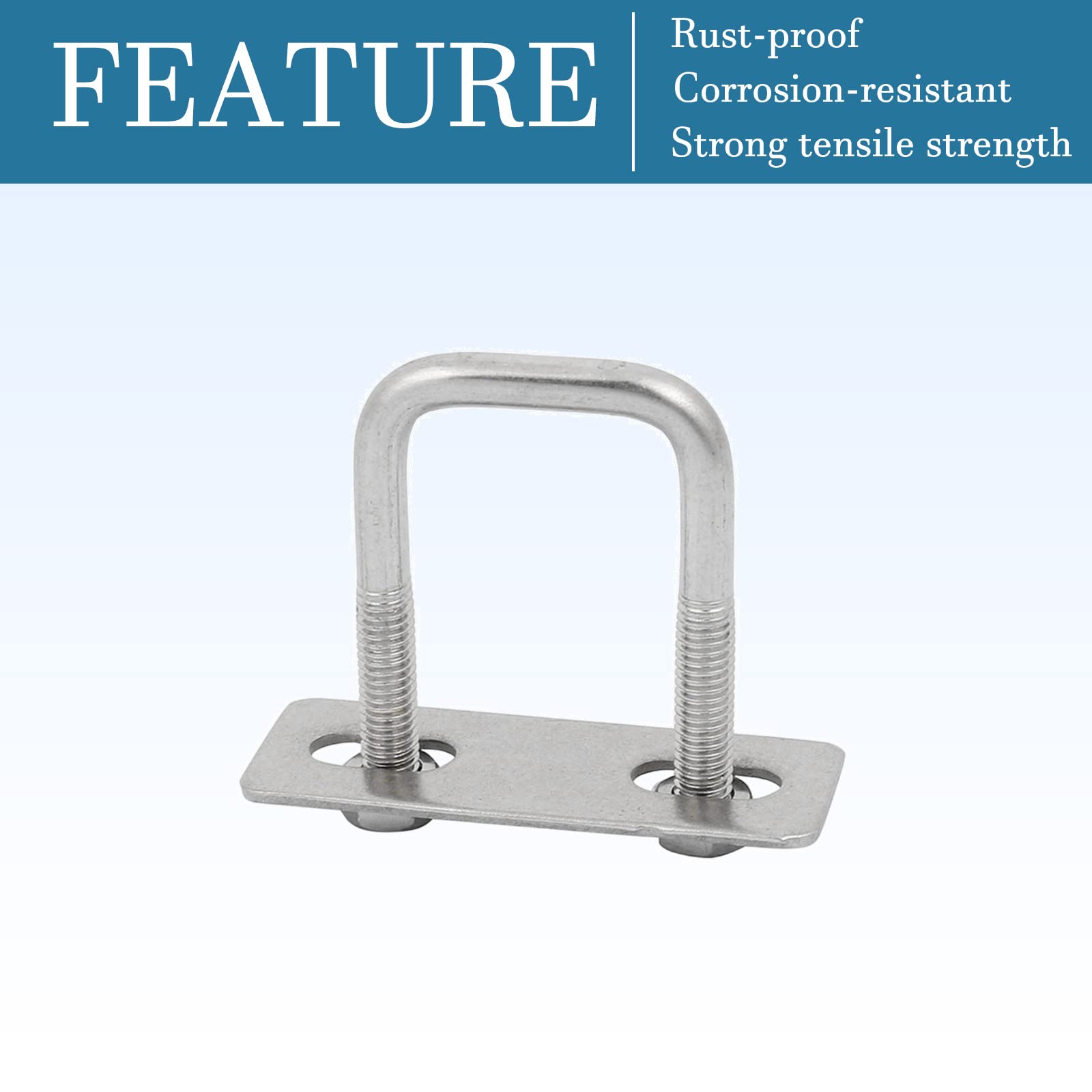 QUARKZMAN Ronde U-Bouten 40 Mm Binnenbreedte - Set Van 2 Stuks M6 Verzinkt Met Moeren En Platen