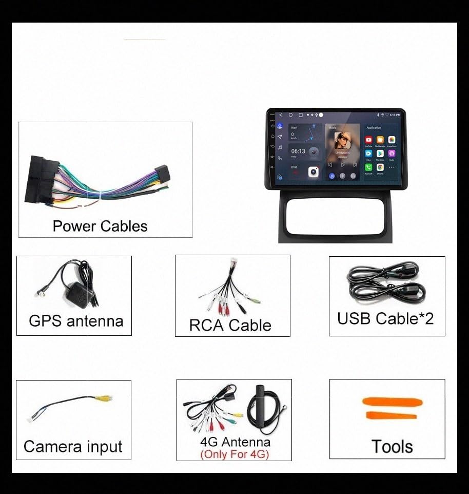 GPS Renault Clio 2 autoradio Android sans fil Bluetooth 4G - 7