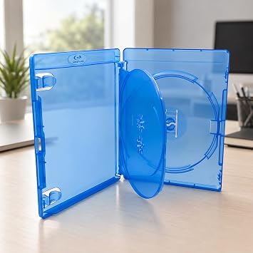 1 X Amaray Blue Blu-Ray DVD Triple Cases Holds 3 Disks