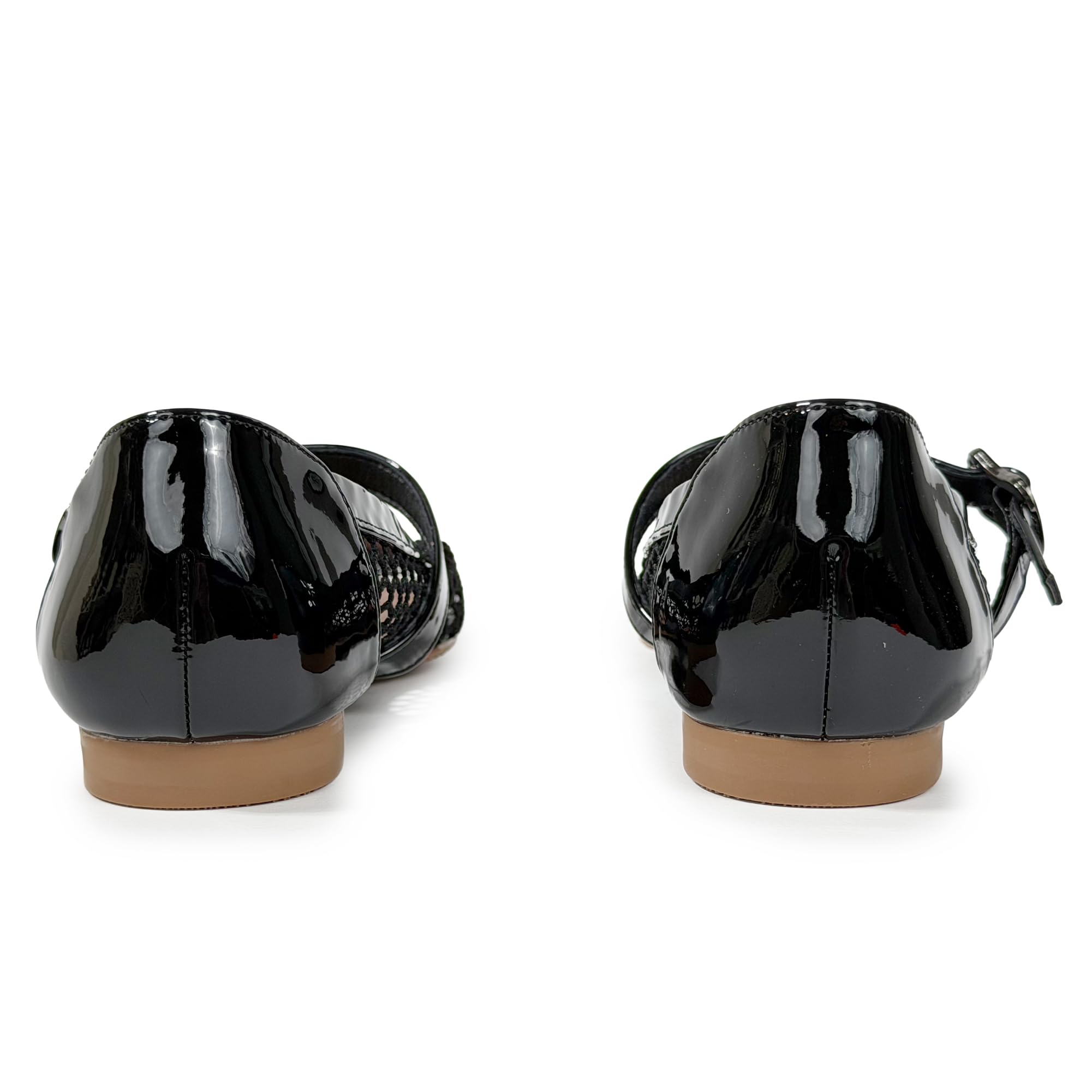 Ballerine Donna Estive Mary Jane in Rete Scarpe Basse Eleganti con Cinturino e Fibbia Punta Chiusa Ballerine Traforate Traspiranti per Ufficio Cerimonia e Casual