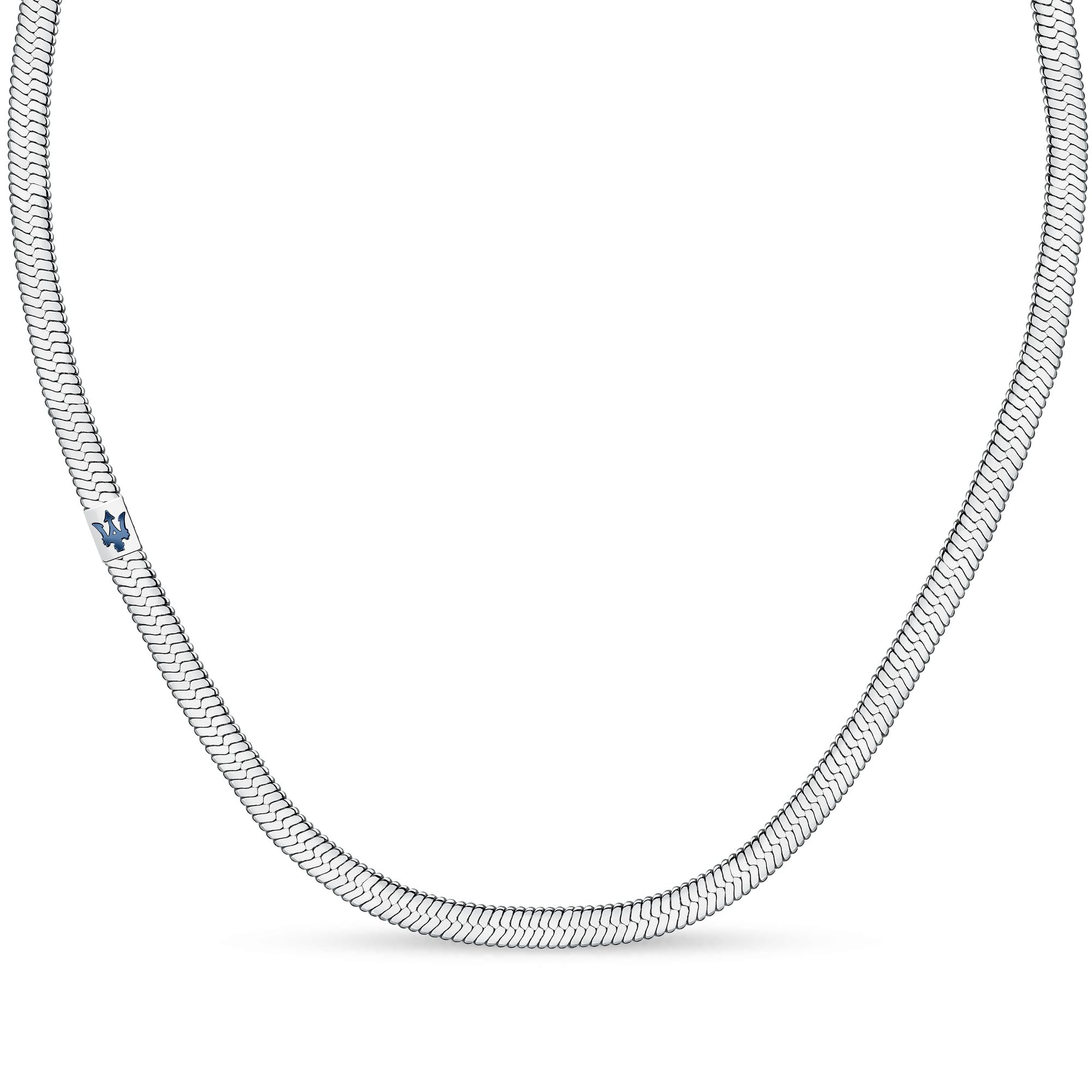 Maserati Iconic Collar Hombre de Acero, IP azul - JM422AVD14