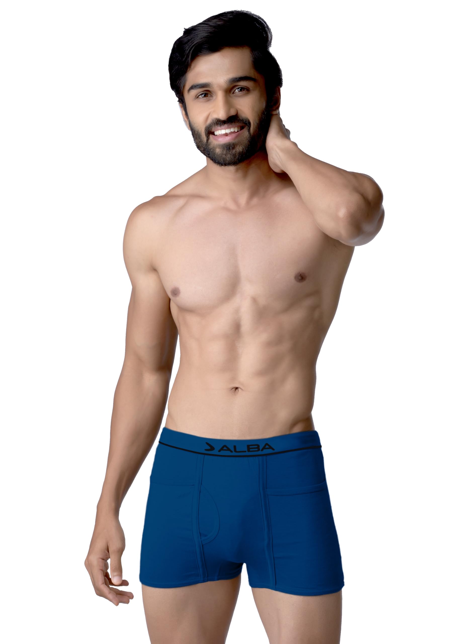 Alba's Rider | Solid Men's Trunk | 100% Combed Cotton | High Coverage Mid Waist Design | Comfortable
