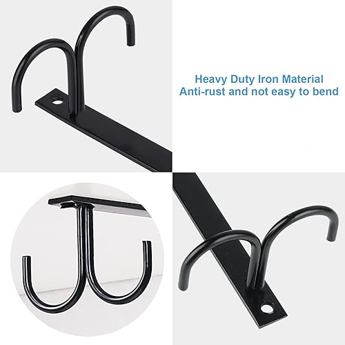 Miniatura 5 de Estante para tazas debajo del gabinete, Soporte para tazas de café, 12 ganchos para tazas debajo del estante, gancho de secado para utensilios de