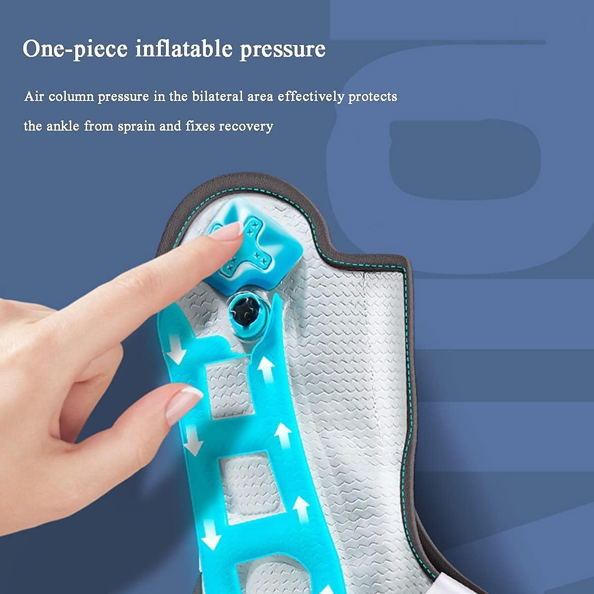 DKULMN Drop Foot Brace, Foot Drop orthosis La Tobillera Inflable es Ajustable,Drop Foot Brace Foot Drop Orthosis Tobillera de Apoyo,Right,S/M