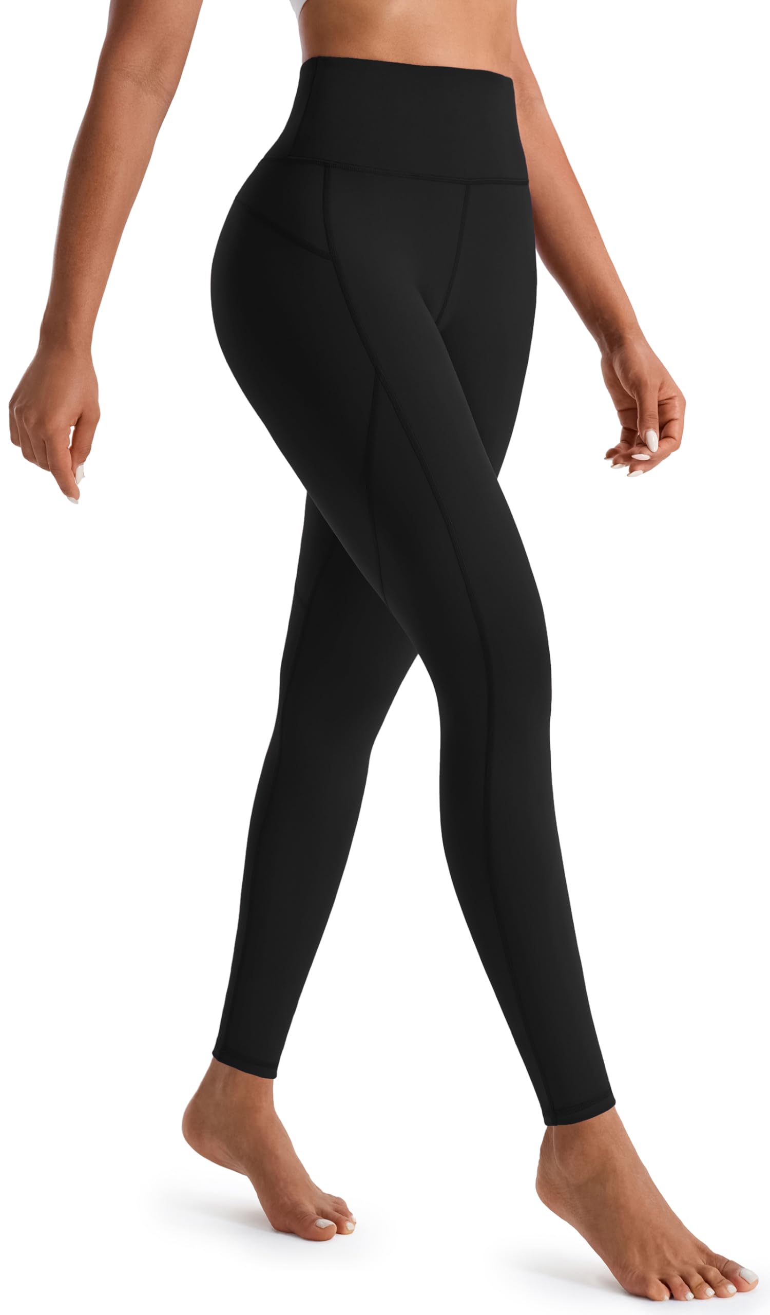 JOYSPELS Sporthose Damen Lang, Sport Leggins für Damen High Waist, Yoga Leggings Yogahose Sportleggins Tights, Schwarz, XL