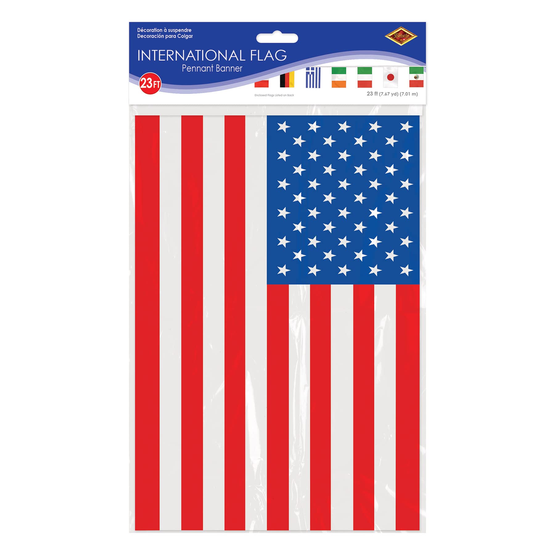 The Flag Wholesaler Festone Bandiere Somerset: 30 Bandierine Multicolore Su Nastro Da 9 Metri, Per Decorazioni