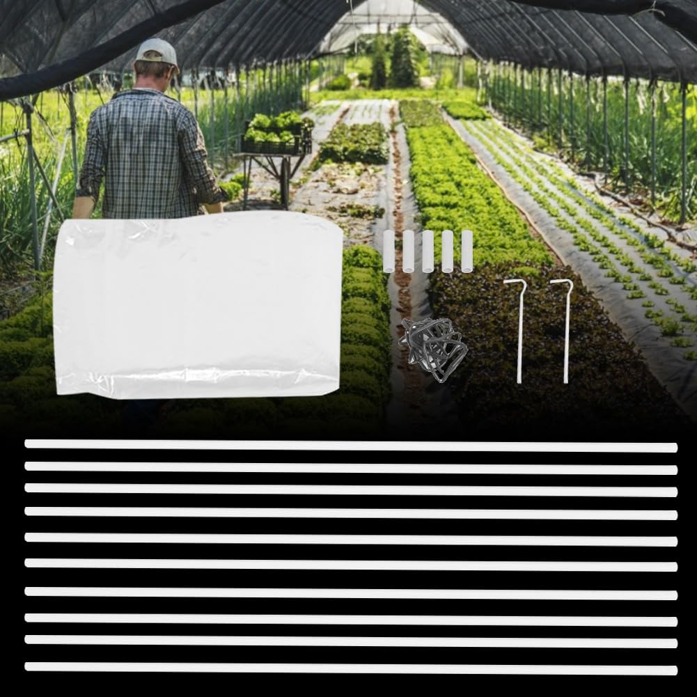 Tunnel per piantare Tunnel di coltivazione da giardino Copertura protettiva per piante per aiuole rialzate Orto Resistente ai raggi UV Polipropilene durevole Dimensioni 4,2x1m