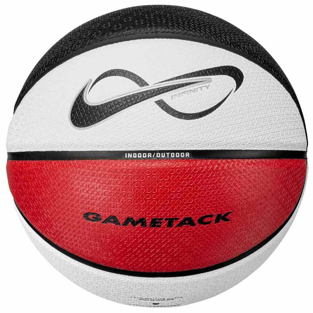NIKE Unisex Infintiy GameTack Deflated Balón de Baloncesto University Red/Black/White/Metallic Silver/Black 7