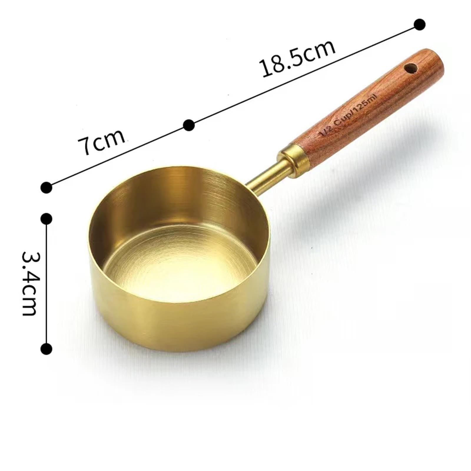8 unid/set mango de madera tazas cucharas for medir