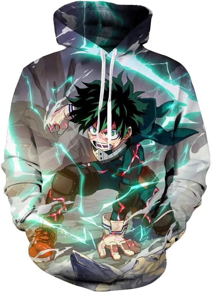 My Hero Academia Hoodie Deku Cosplay Costume Boku No Hero Academia Sweatshirt 3D Jacket
