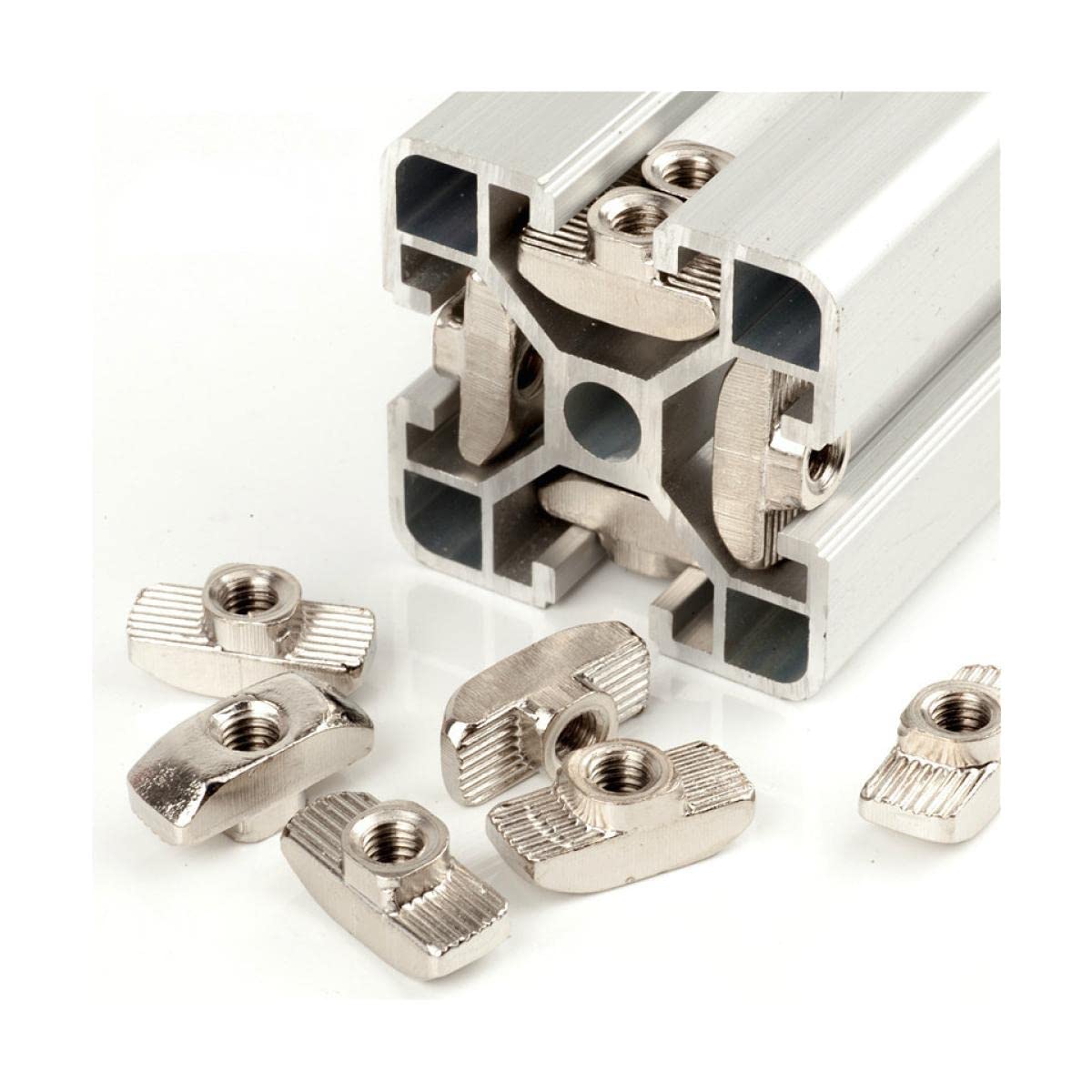 T Track Sliding Nut,Sliding T-nut Threaded,Sliding T-Nut 50 Pcs M3 M4 M5 M6 T-Nut Sliding T Nut，Hammer Head Drop in Nut Fasten Connecto 3030 Aluminum Extrusion Profile Hammer Head(M6)