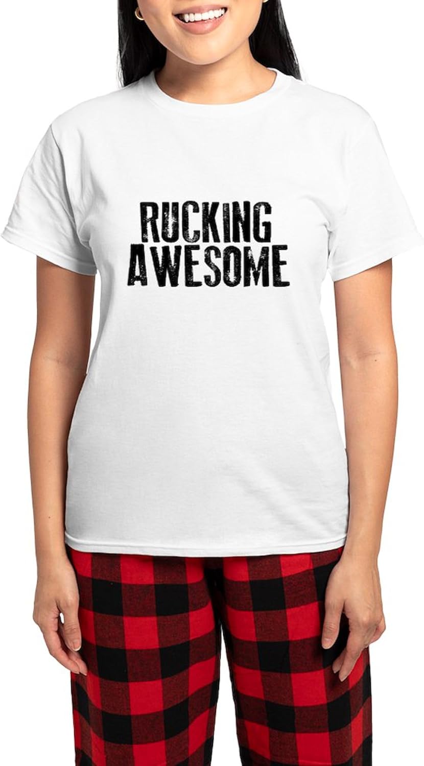 CafePress Rucking Awesome Pajamas Women's Novelty Cotton Pajama Set, Comfortable PJ Sleepwear
