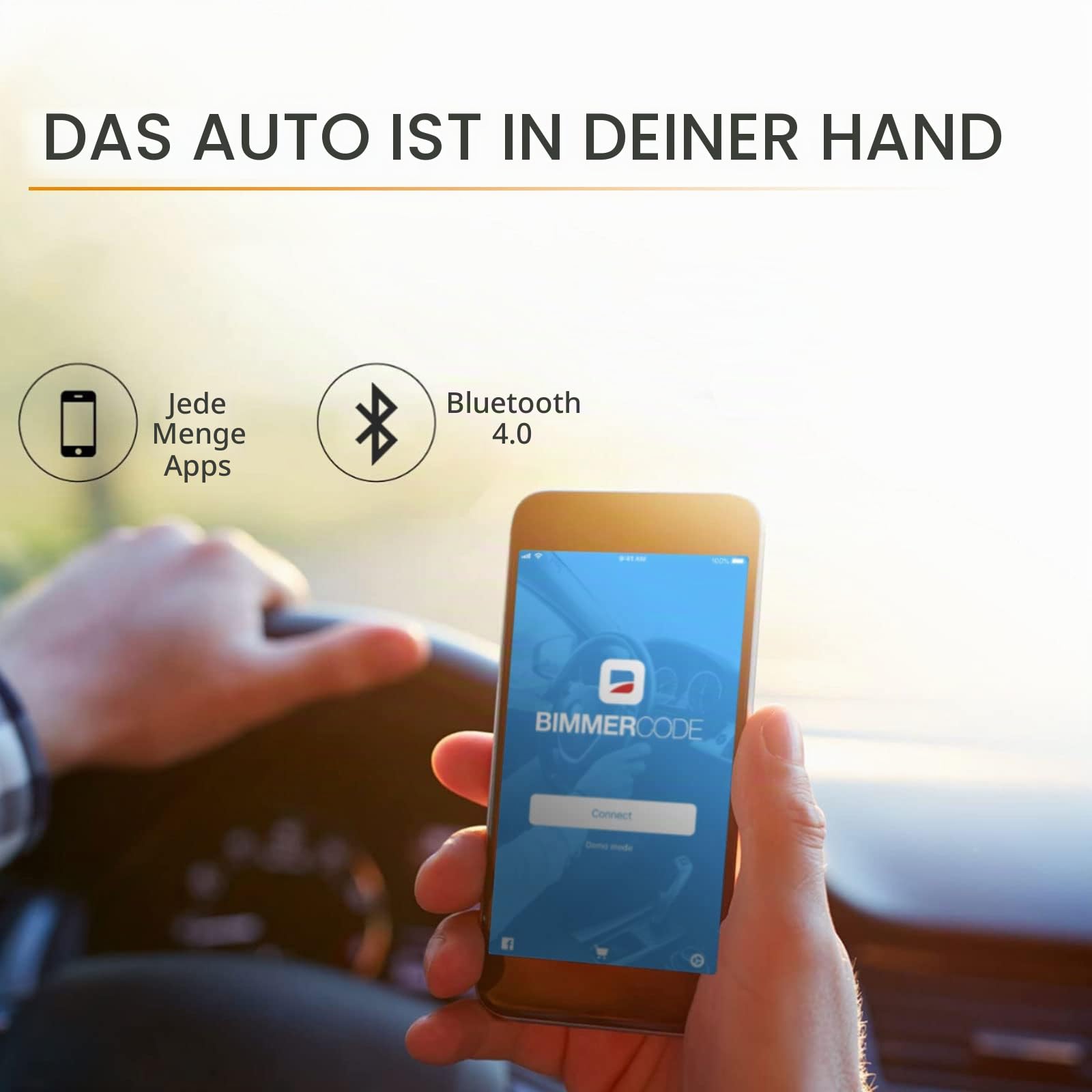 JUTA vLinker BM+ OBD2 Bluetooth Diagnosegerät, OBDII Autoscanner für iOS, Android, und Windows - Gemacht für BimmerCode