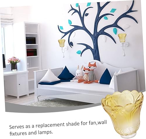 Miniatura 8 de DOITOOL Cubierta de lámpara para el hogar, pantalla de cristal, lámpara de cristal, accesorios de repuesto, globos y sombras, pantalla de pétalos de