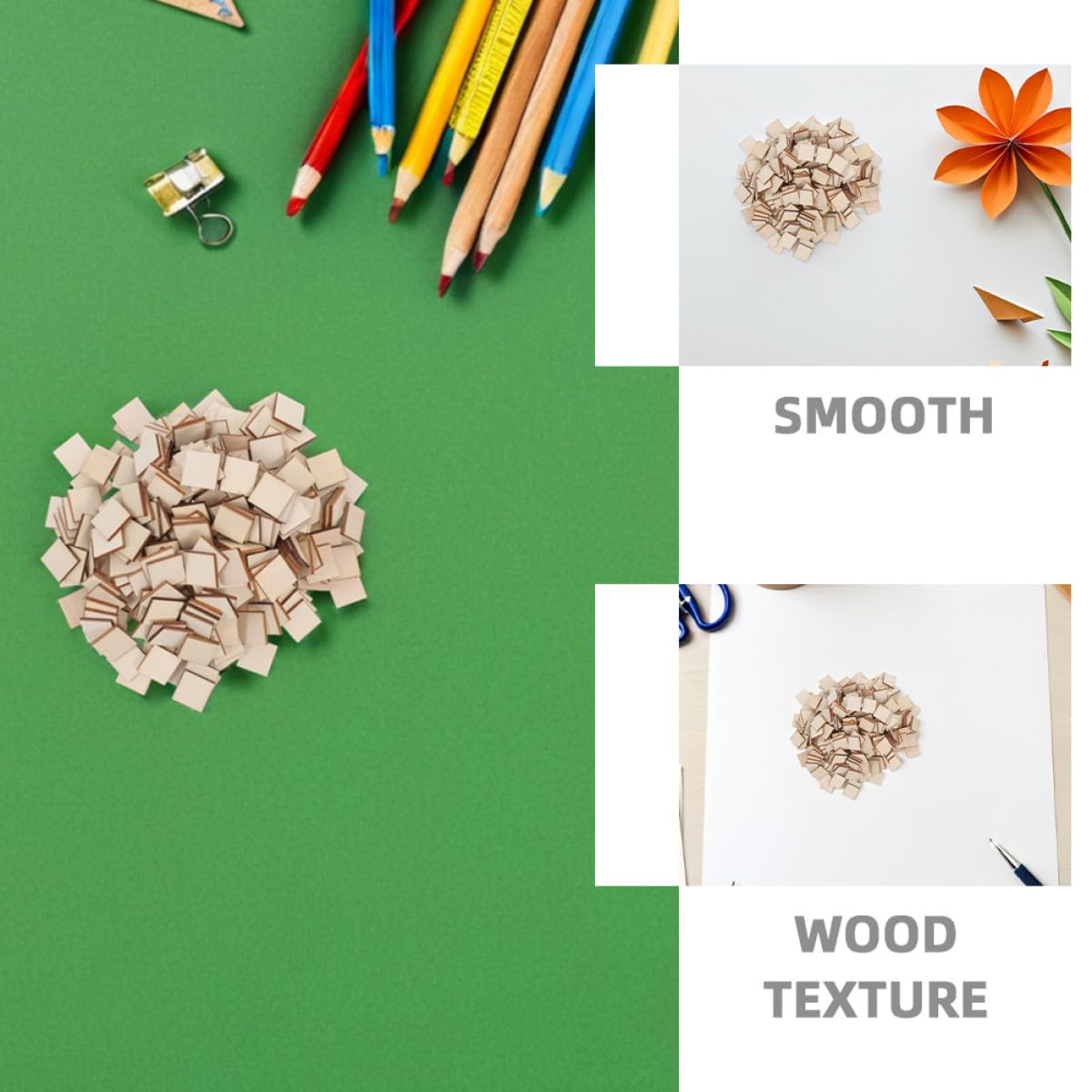 500 Piezas De Madera Cuadradas Sin Terminar Para Manualidades Recortes De Madera Para Pintar y Dibujar Para Proyectos Creativos Para Pintar
