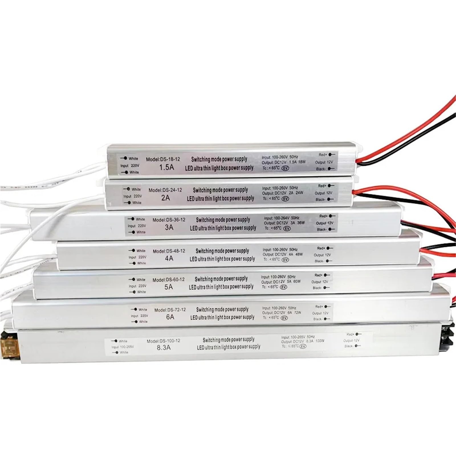 12V 24V Treiber Netzteil 110V 220V Schalt Treiber Beleuchtung 24W 36W 48W 60W 100W 1Pcs(24V,100W)