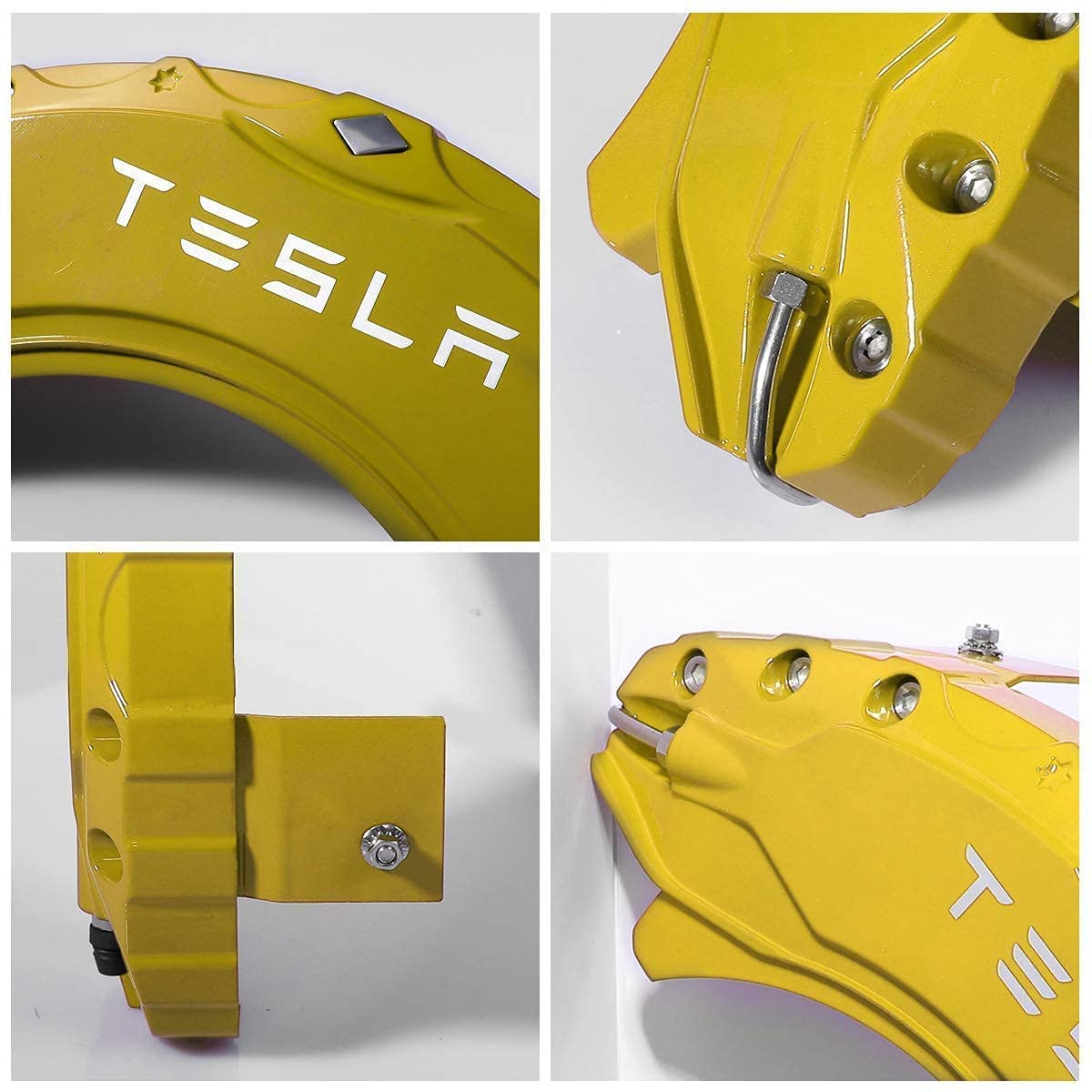 Couvertures D'Étrier Frein Model Y 19" 20" Jaunes Ou Rouges - 4 Pièces Sporty