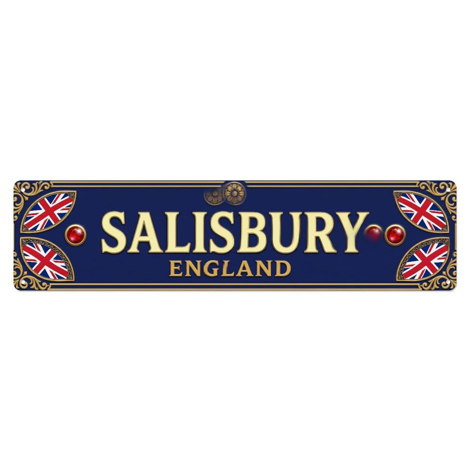 Metal Tin Sign Salisbury England Retro