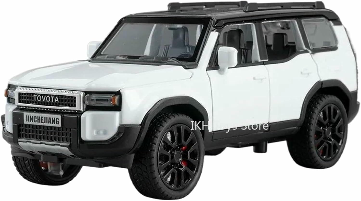 Deaver For Prado White Diecast 1:32 For Toyotas For Tacoma For Prado Scale Alloy Car Models Realistic Openable Door Finished Vehicle Model(For Prado White)