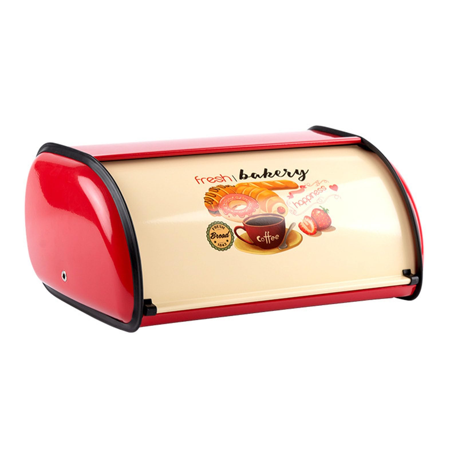 Boîte à pain en métal au design vintage coloré pour cuisine