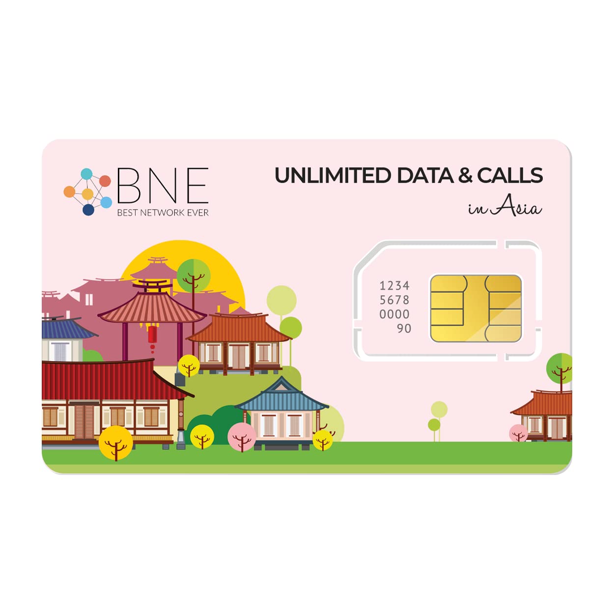 Buy BNESIM Infinity Asia Travel SIM card unlimited mobile data in Asia