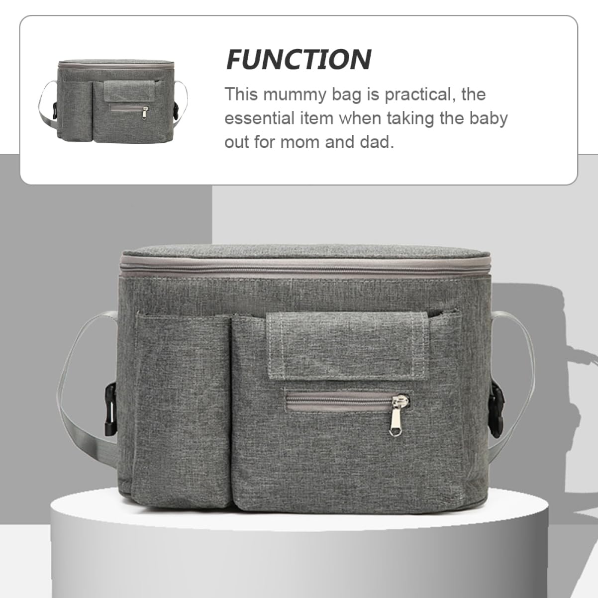 Bolsa de Suministro Multifuncional para Cochecito de Almacenamiento de y Juguetes Diseño de Manillar Antideslizante Material de Resistente