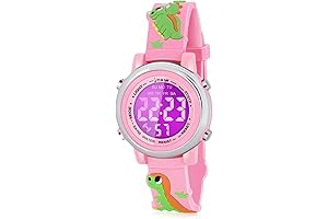 Cute Mini Mouse Toddler Watch Pink Silicone Strap Waterproof Digital Wrist Watches...