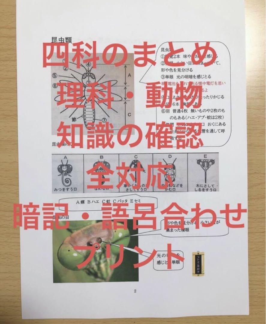 Amazon.co.jp: 中学受験 理科 四科のまとめ 植物動物ヒトのからだ 暗記