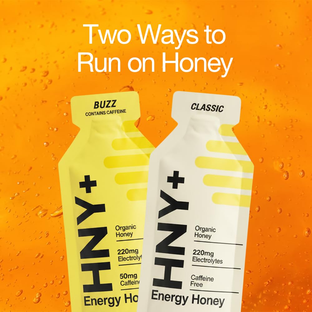 HNY+ Organic Honey Energy Gel with Electrolytes, Caffeine Free, 12ct — Amazon image 8