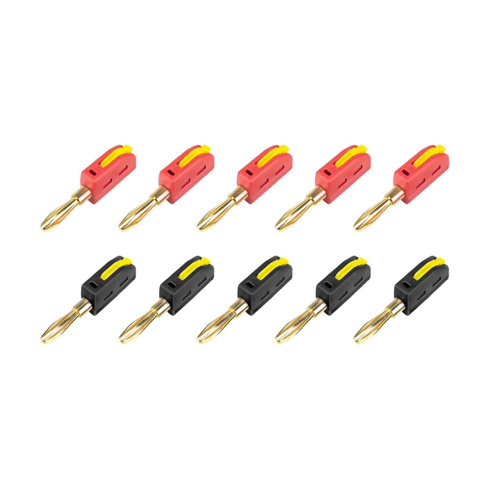 Buxuaaaa 5 Black 5 Red 10Pieces 32A High Current 4Mm Banana Plug 4Mm Banana Plug 32A High Current For Professional Electrical Work Solderless