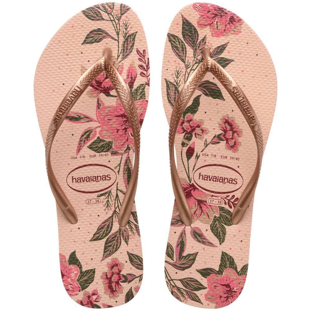 Havaianas Slim Organic Women FlipFlop Ballet Rose/Golden Blush 8.5/9 UK
