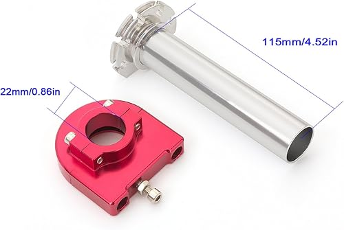 Miniatura 4 de Krace Manillar de motocicleta de 7/8 pulgadas con tubo de acelerador de giro rápido CNC anodizado para Yamaha R1 R6 R6S R3, YFM700 YFM660 Raptor