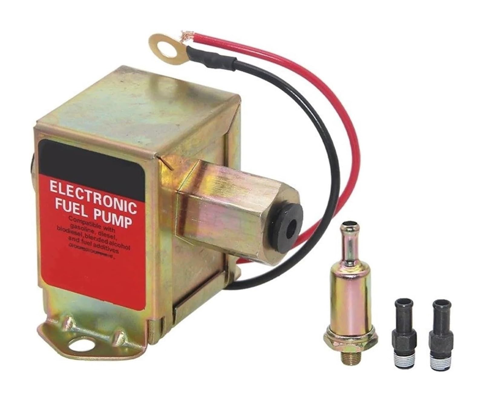 Per Carburatore Per 40104 40105 40106 40107 12V Etichetta Rossa Pompa Carburante A Bassa Pressione Pompe Alimentazione Pompa trasferimento carburante(B 40106-12V)