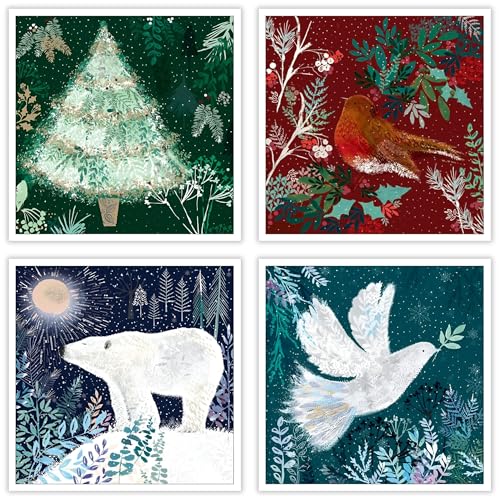 Museums & Galleries Jo Spicer Winter Forest Box of 20 Charity Christmas Cards