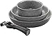 BALLARINI Torre set di padelle antiaderenti e casseruola, + Casseruola 16 cm, adatte all'induzione, manico removibile, alluminio, 24 + 28 cm
