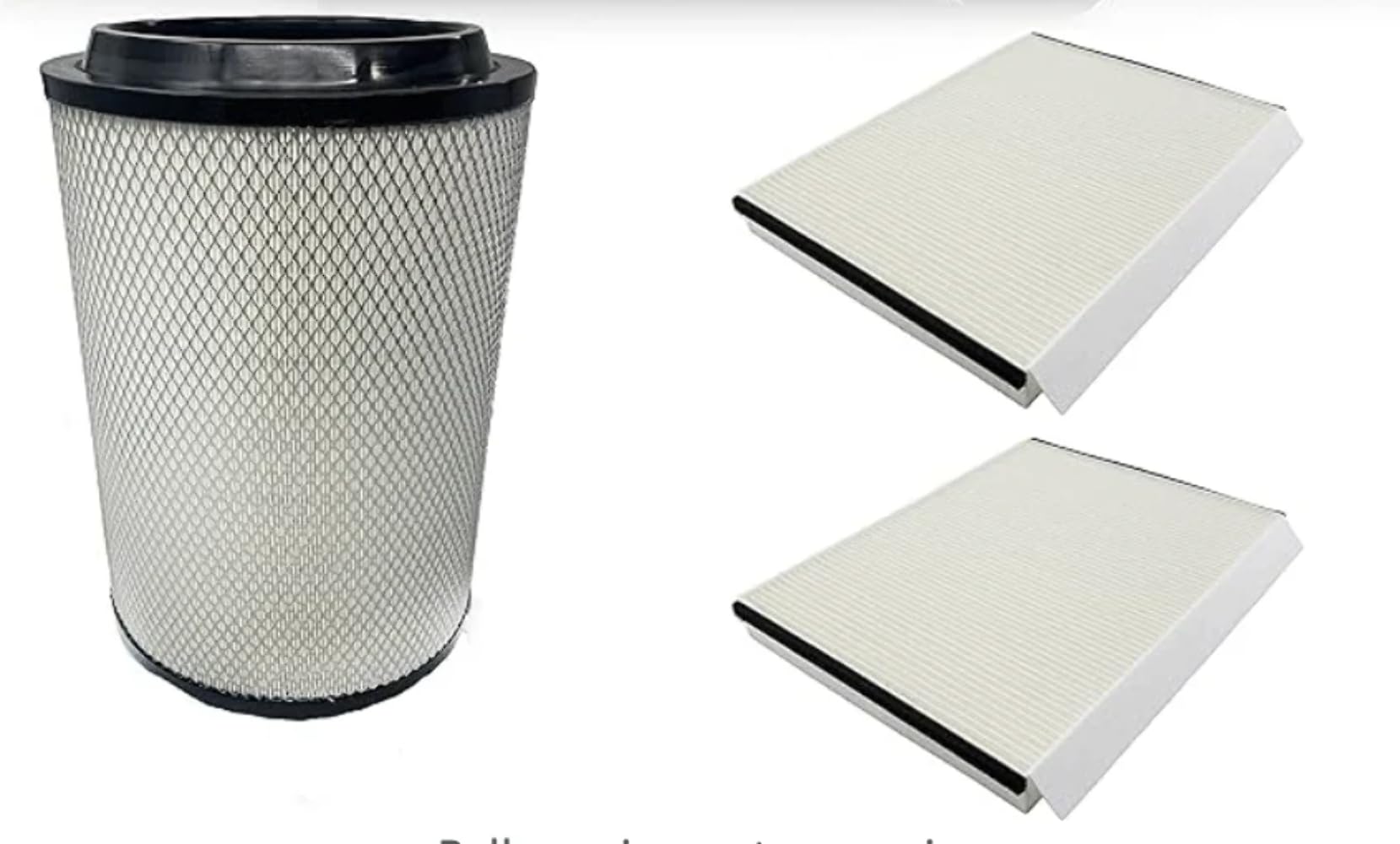 MvpTruckParts Air Filter Bundle Compatible with for Volvo VNL Trucks (2004-2024) 1 x Engine + 2 x Cab Air Filter
