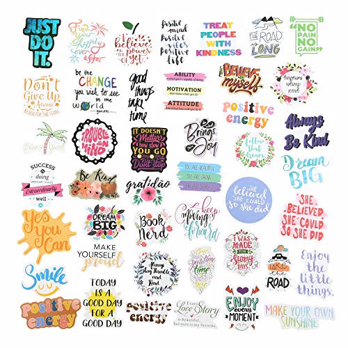 image for YOMELA Quote Stickers, Positive Stickers 200Pcs Motivational Waterproo