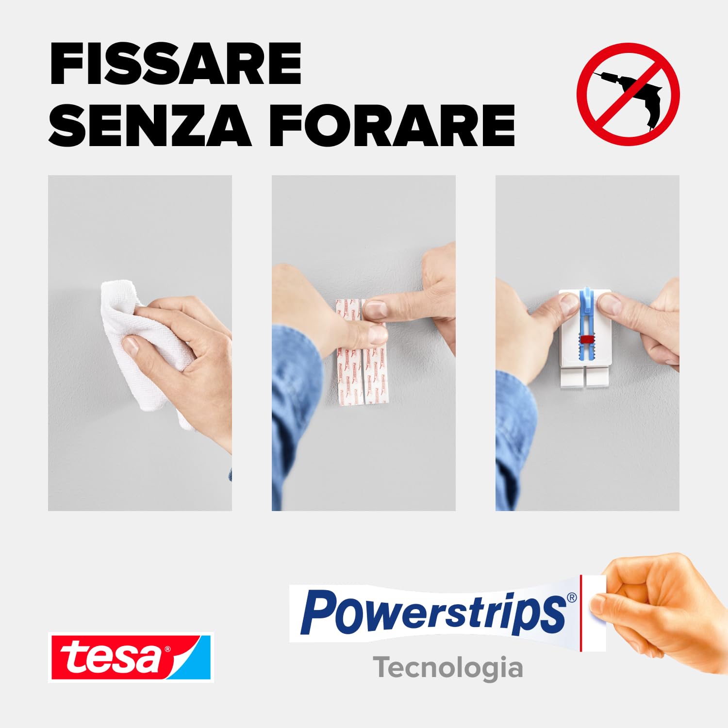 Chiodi Adesivi Tesa Per Carta Da Parati E Intonaco - Fino A 1 Kg - Senza Fori O Residui - Foto 6