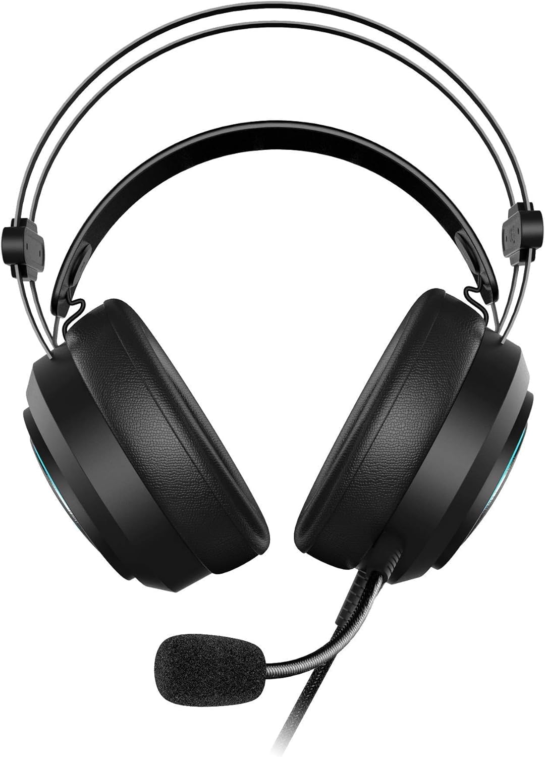 Newskill Drakain Écouteurs de gaming stéréo avec éclairage RGB compatibles avec PC, Playstation 4, Xbox One et Nintendo Switch Noir