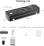 Portable Thermal Printers for Travel, Wireless Inkless Thermal Printer Support 8.5" X 11" Letter & A4, Mobile Printer for Phone Laptop, Included Carry Bag & Paper kit