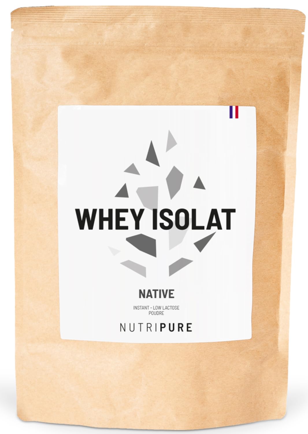 Nutripure | Whey Isolate Native | 94% Protéines, 20% BCAA, 41% EAA | Lait Français | Développement Musculaire & Sèche | Sans Lactose | Filtration à Froid | Goût Neutre | 750 g | Made in France Neutre 750 gr
