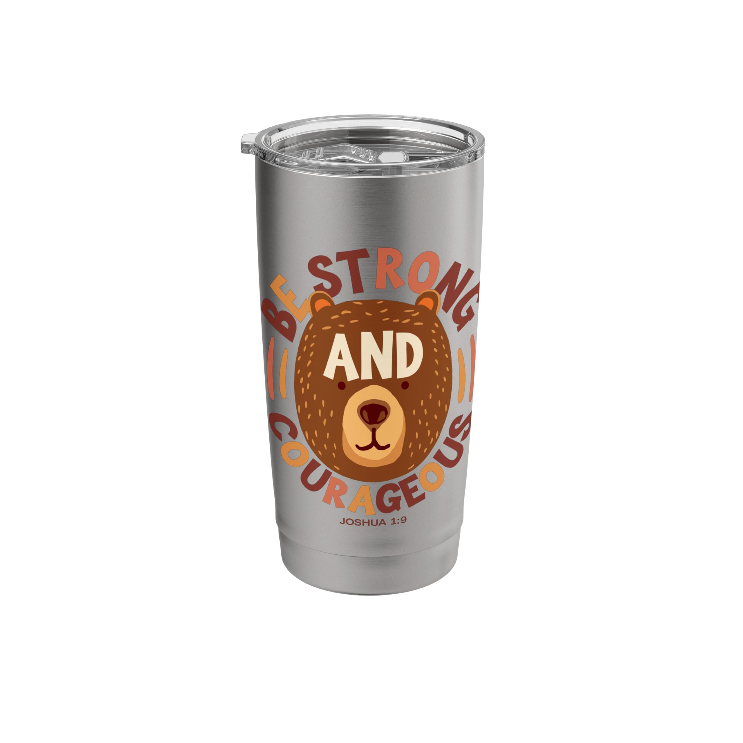 Be Strong Joshua 1:9 Catholic Saint Kids Men Women Stainless Steel Insulated Tumbler
