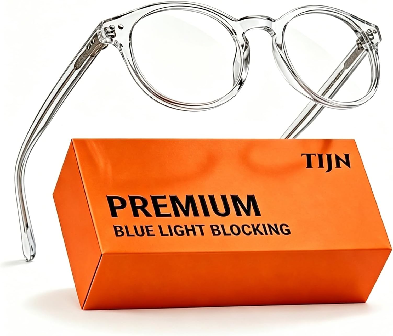 Blue Light Blocking Glasses Men Women Vintage Thick Round Rim Frame Eyeglasses