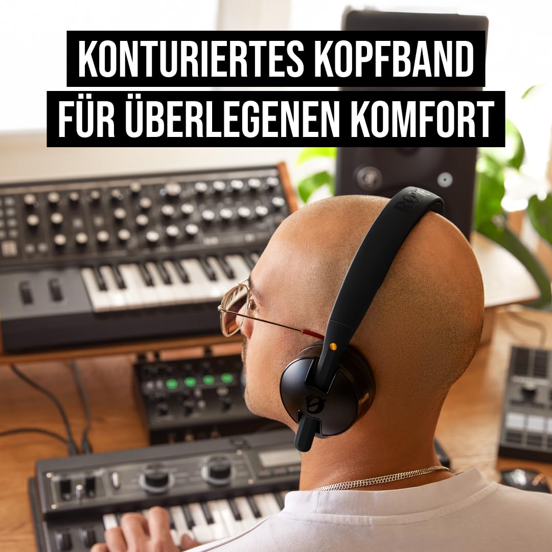 RØDE NTH-50 Professionelle On-Ear Kabel DJ Kopfhörer, Hi-Fi Audio, Langlebiges und Komfortables Design, für Musiker Filmemacher und Kreative (Schwarz)